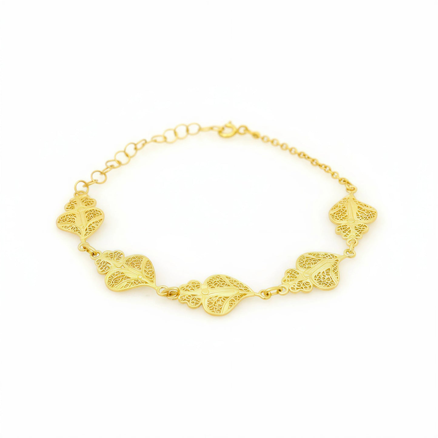 5 Hearts of Viana Bracelet [Gold Plated Silver]