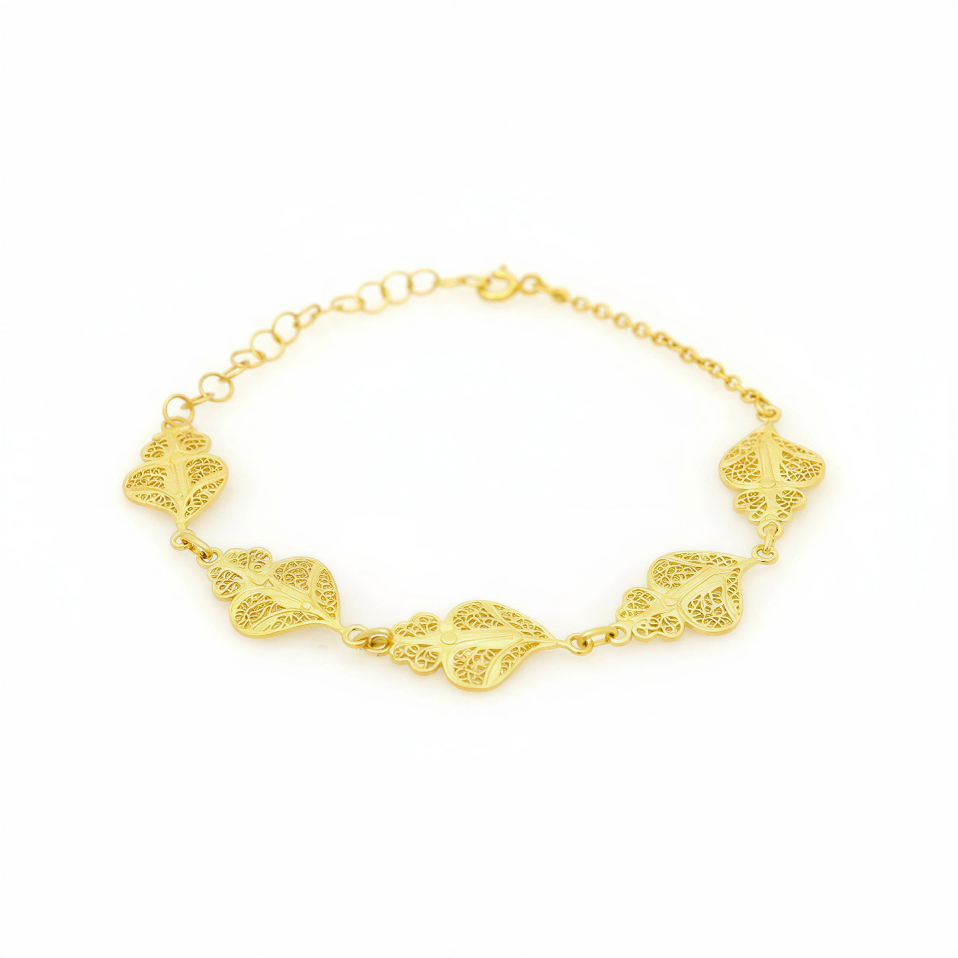 5 Hearts of Viana Bracelet [Gold Plated Silver]