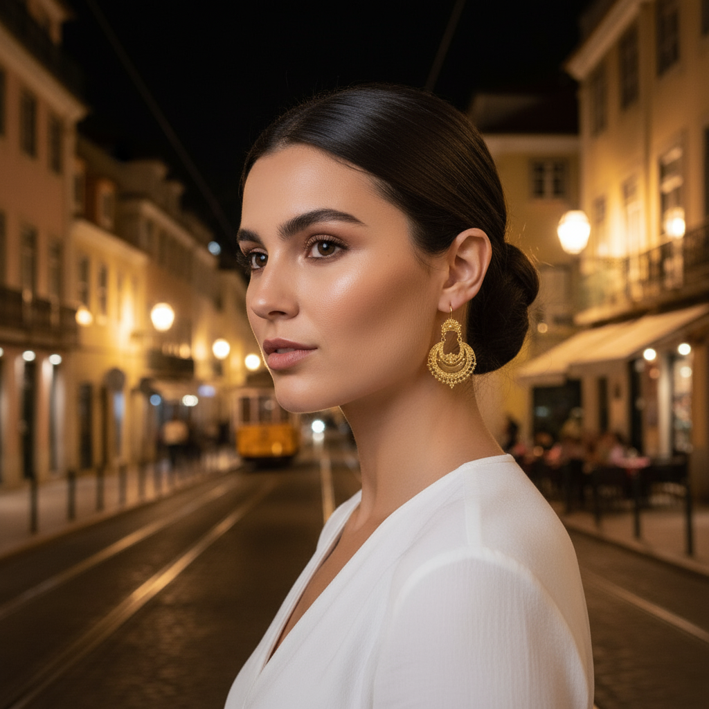 Arrecadas Pendant Earrings [19.2Kt. Gold]