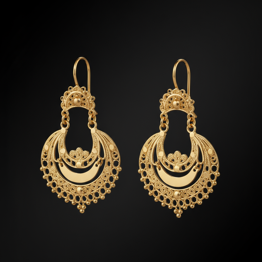 Arrecadas Pendant Earrings [19.2Kt. Gold]