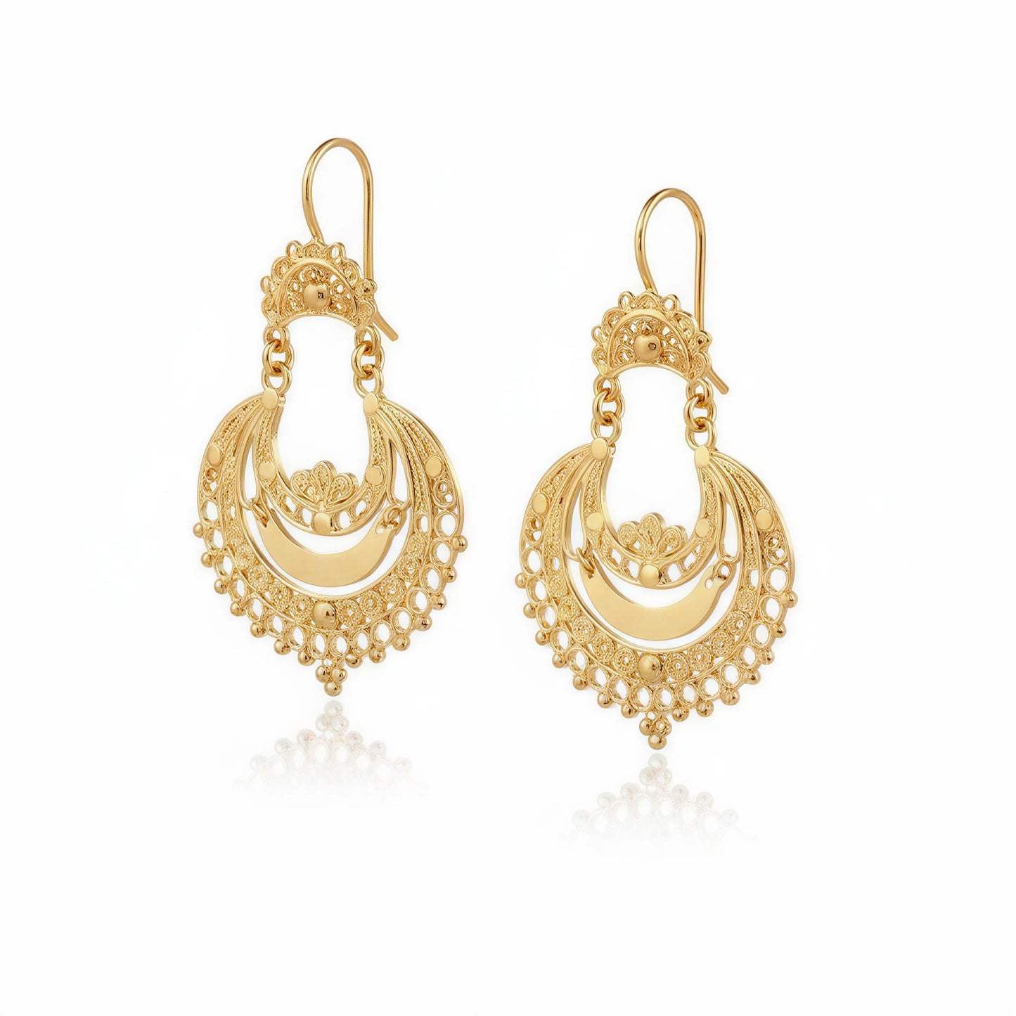 Arrecadas Pendant Earrings[Gold Plated Silver]