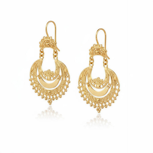 Arrecadas Pendant Earrings[Gold Plated Silver]