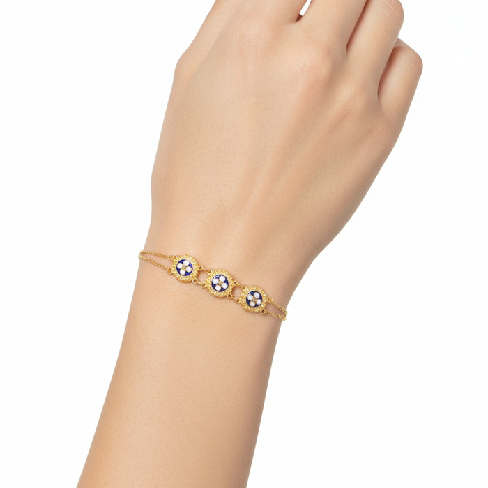 Enamel Flower Bracelet