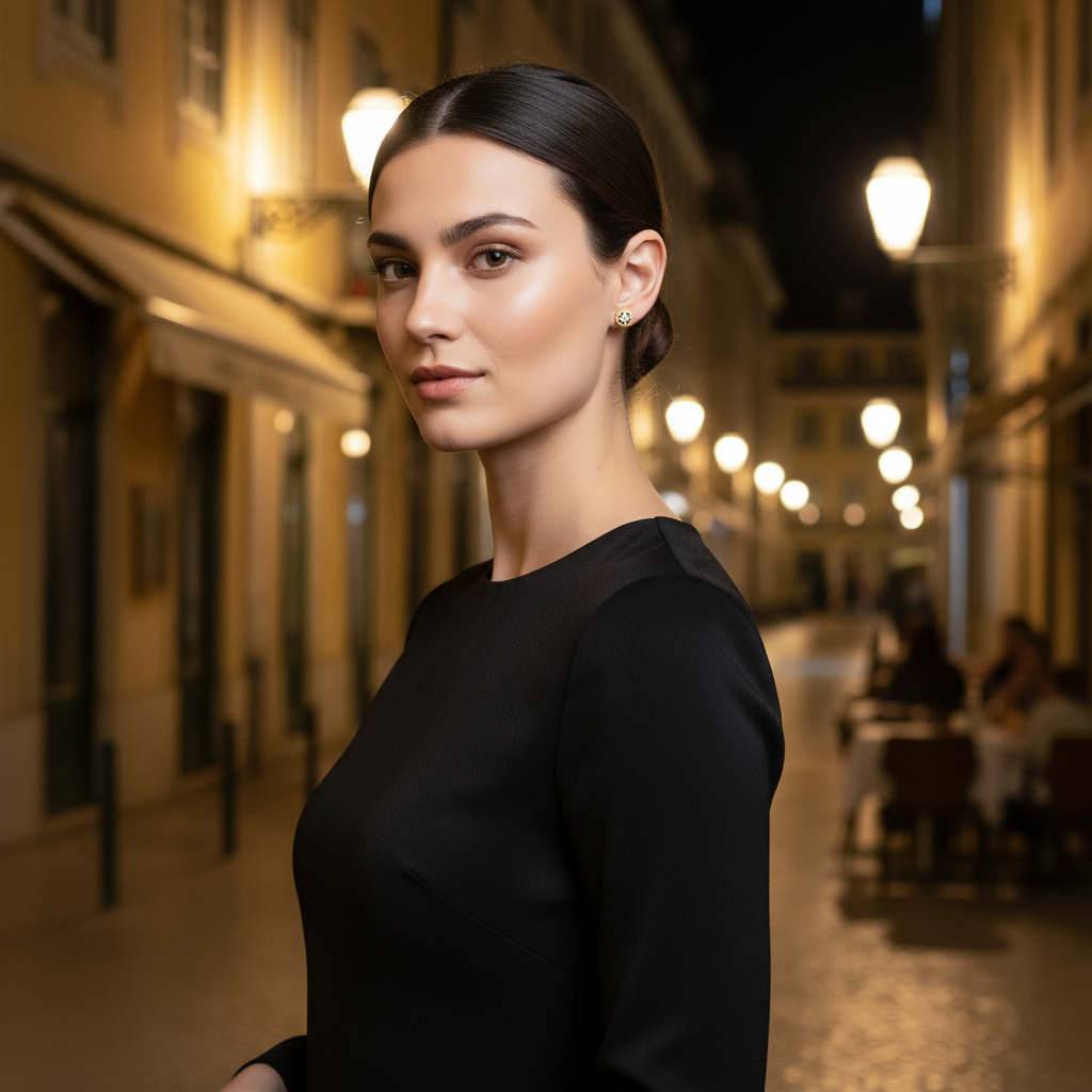 Enamel Flower Earrings [19.2KT. Gold] - Caramujo