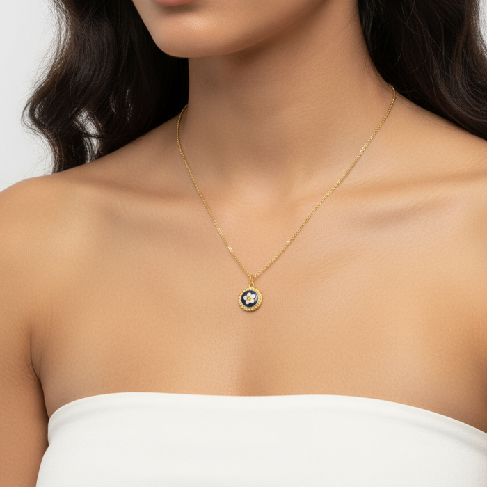 Enamel Flower Necklace
