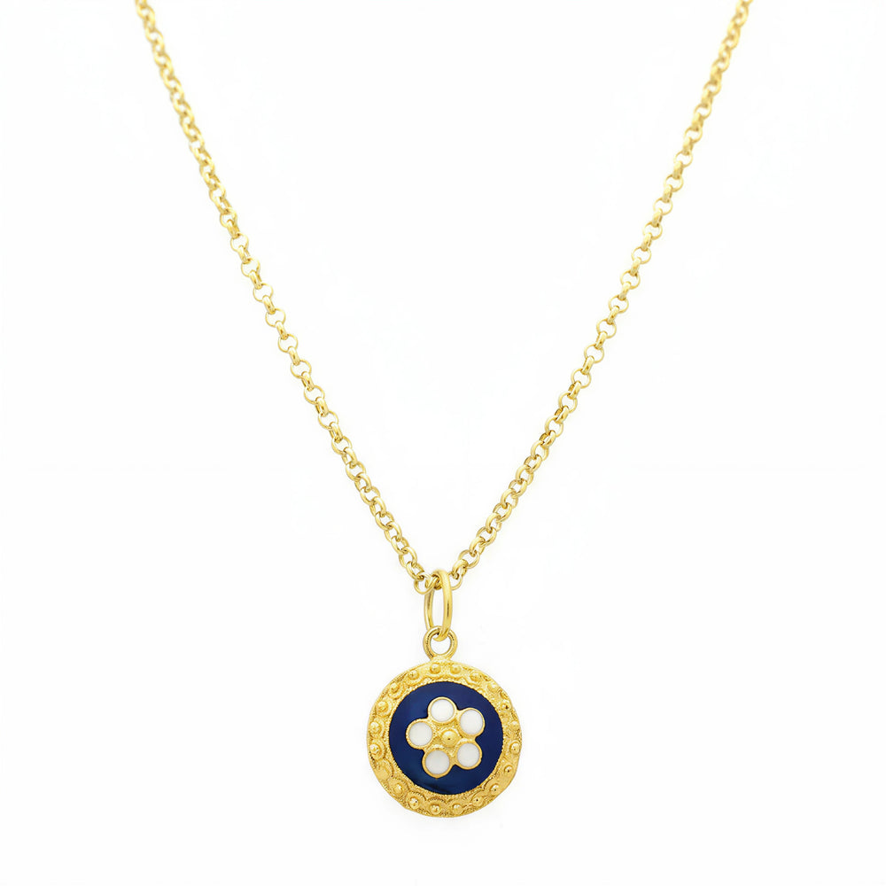 Enamel Flower Necklace