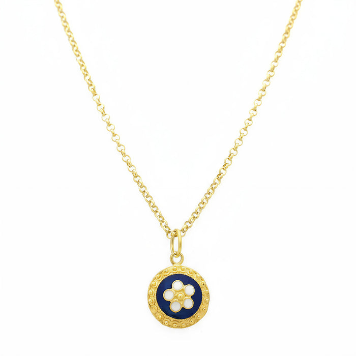 Enamel Flower Necklace