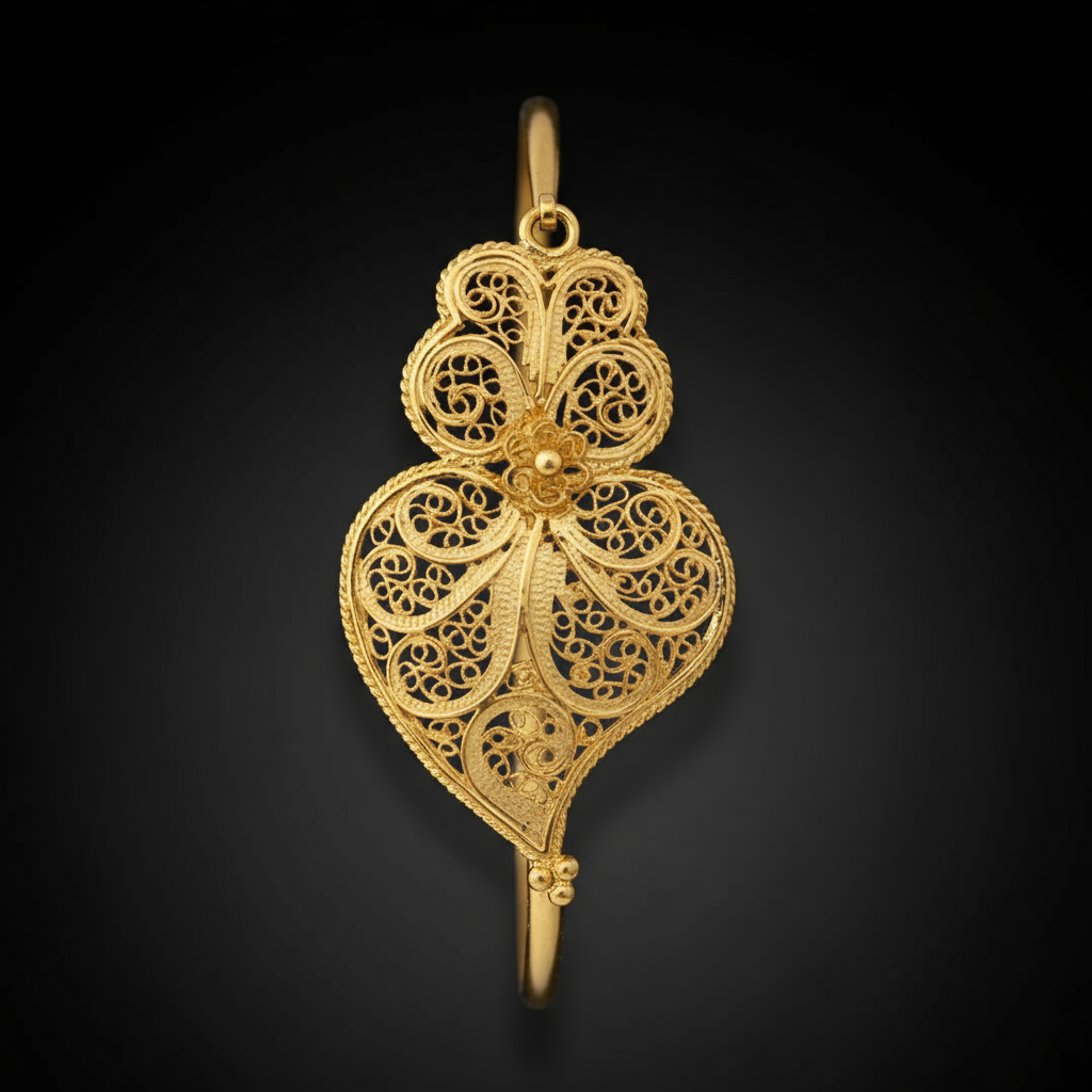 Heart of Viana Bangle [19.2Kt. Gold]