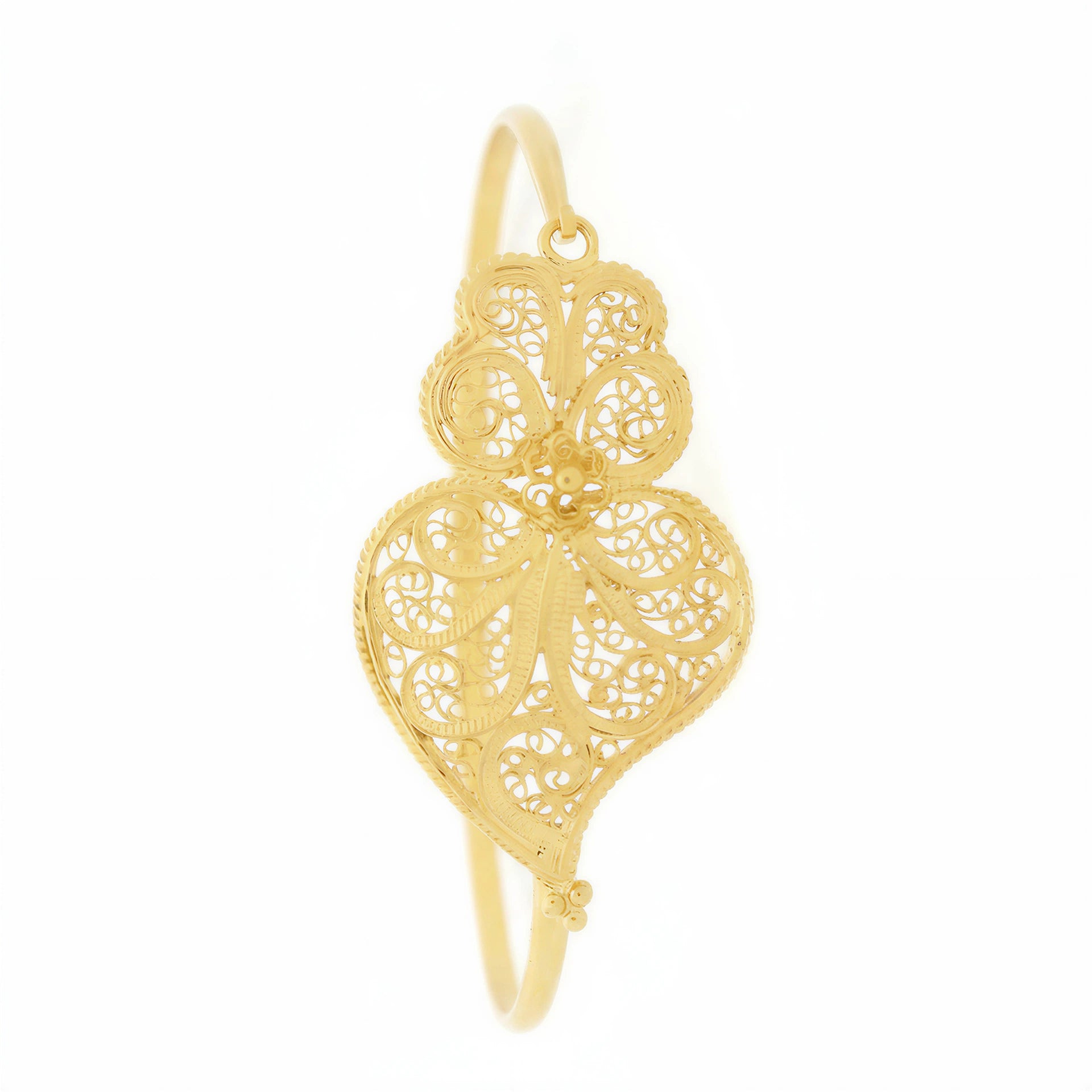 Heart of Viana Bangle [Gold Plated Silver]