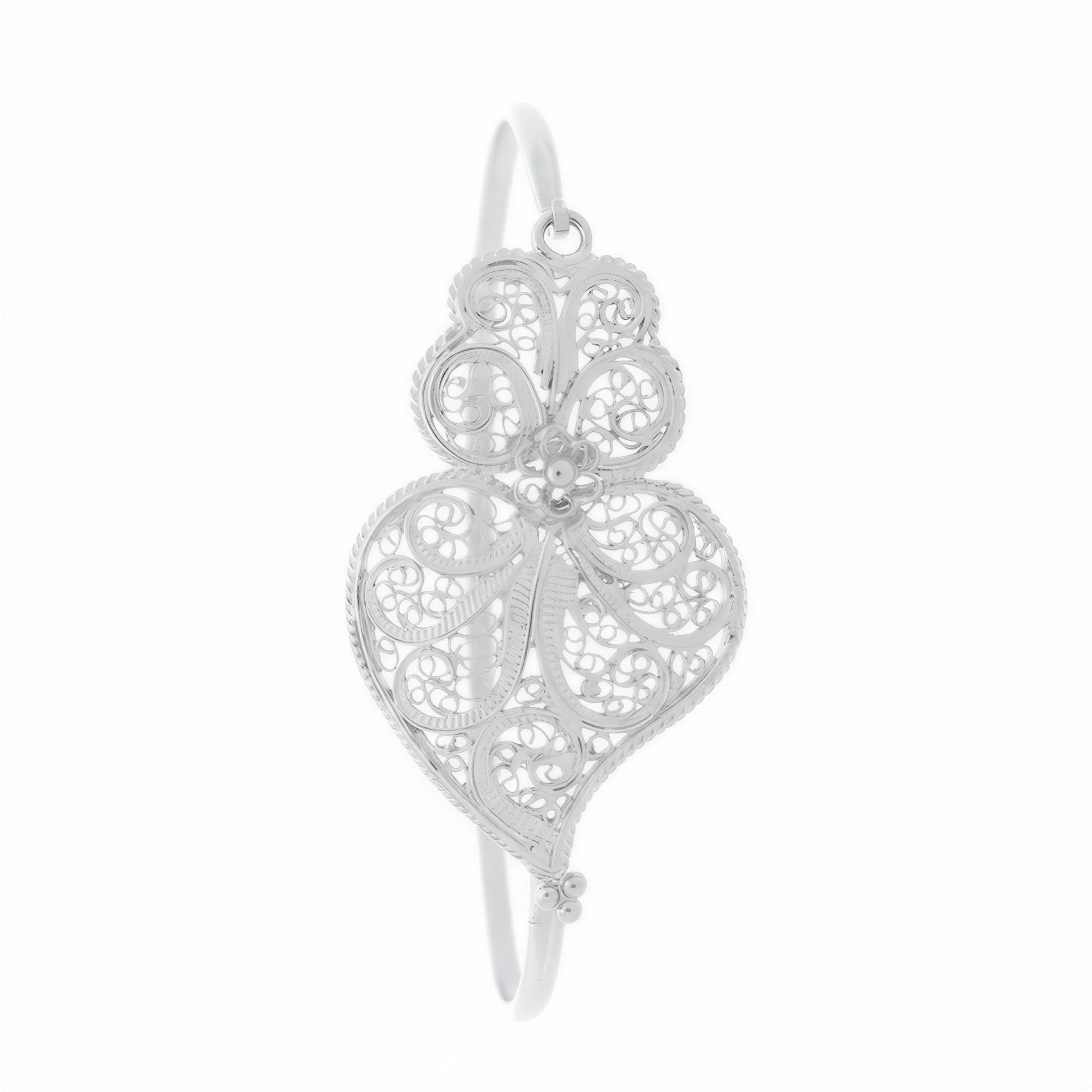 Heart of Viana Bangle [Silver]