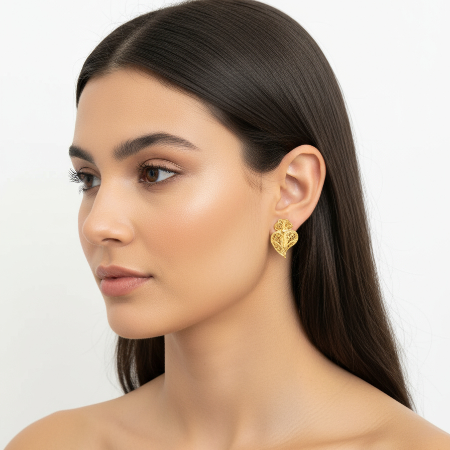 Heart of Viana Earrings [Gold Plated Silver]