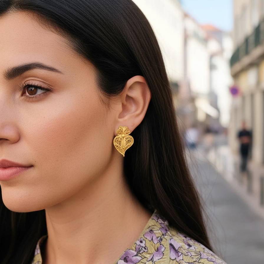 Heart of Viana Earrings [Gold Plated Silver]