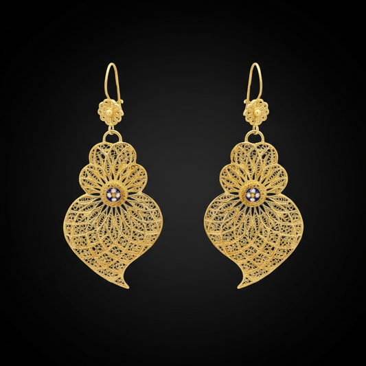 Heart of Viana Enamel Pendant Earrings L [19.2Kt. Gold]