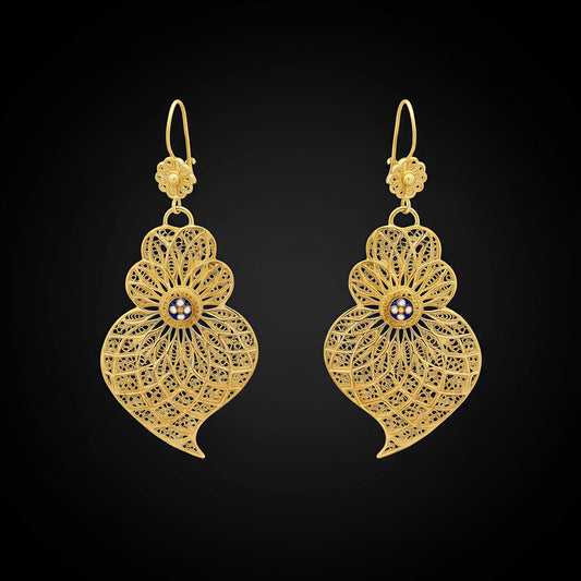 Heart of Viana Enamel Pendant Earrings L [19.2Kt. Gold]
