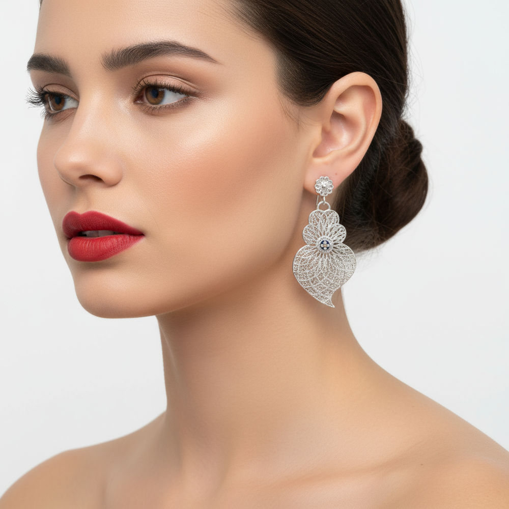 Heart of Viana Enamel Pendant Earrings L