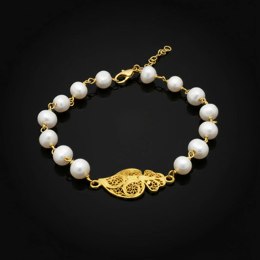 Heart of Viana Pearl Bracelet [19.2Kt. Gold]