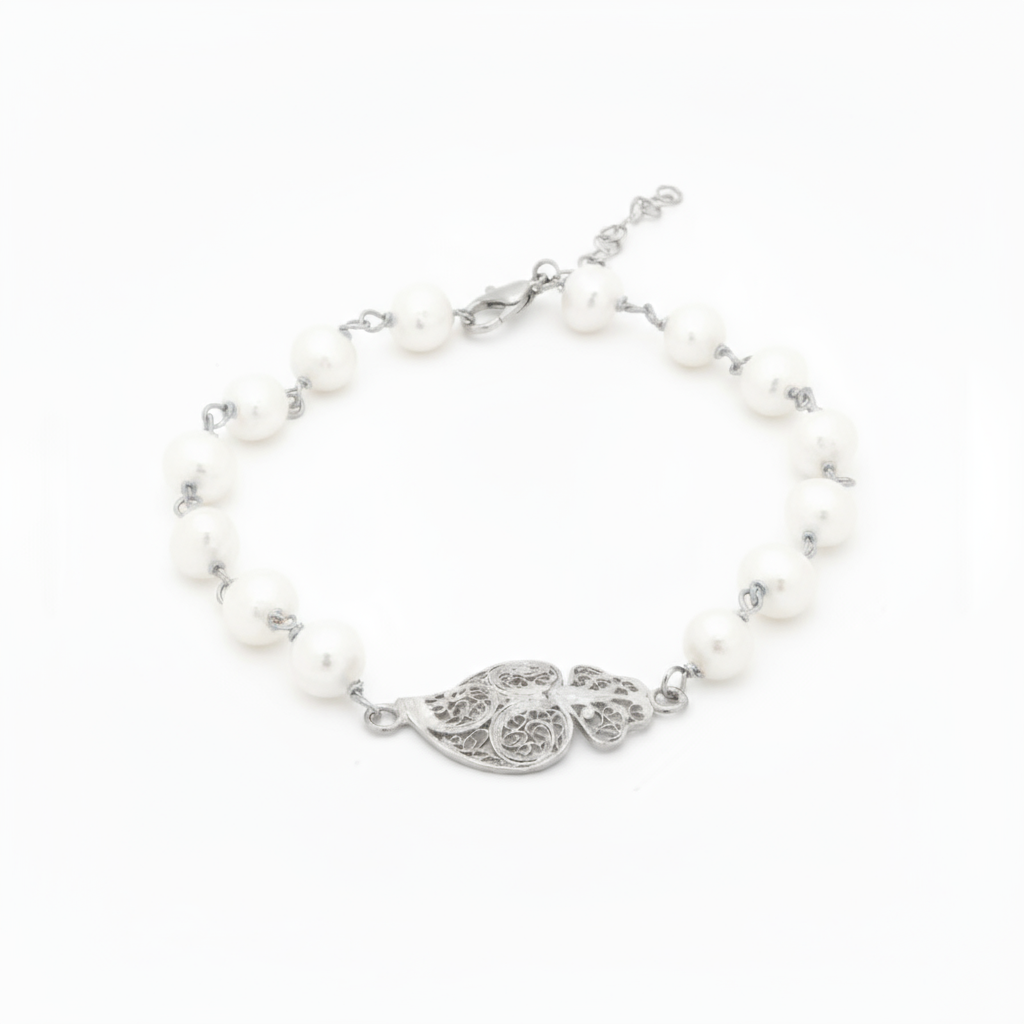 Heart of Viana Pearl Bracelet [Silver]