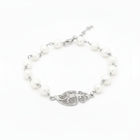 Heart of Viana Pearl Bracelet [Silver]
