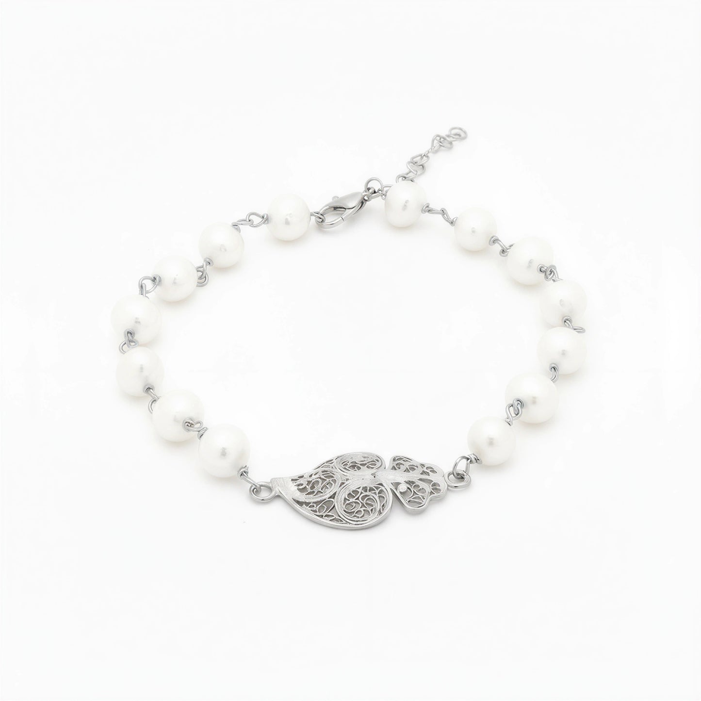Heart of Viana Pearl Bracelet [Silver]