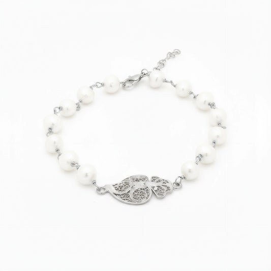 Heart of Viana Pearl Bracelet [Silver]