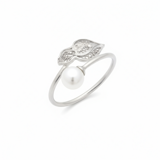 Heart of Viana Pearl Ring [Silver]