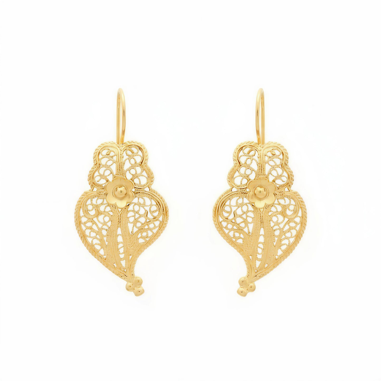Heart of Viana Pendant Earrings [Gold Plated Silver]