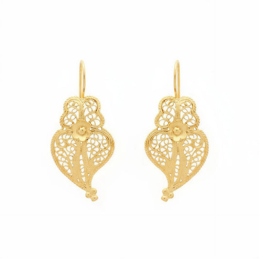 Heart of Viana Pendant Earrings [Gold Plated Silver]