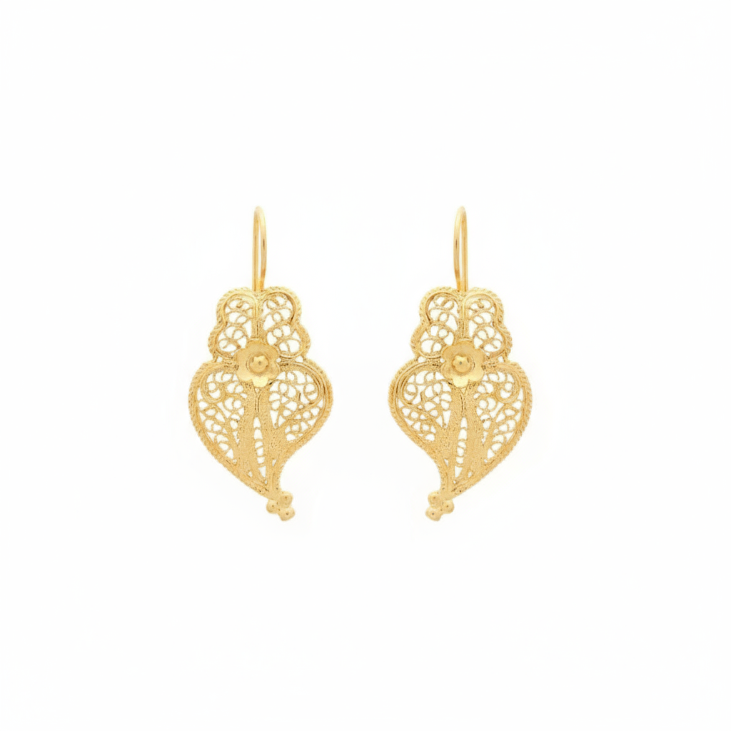 Heart of Viana Pendant Earrings M [Gold Plated Silver]