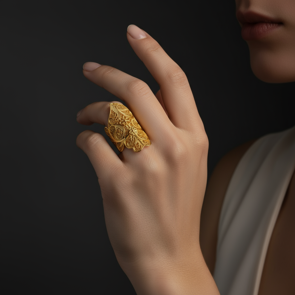 Heart of Viana Statement Ring [19.2Kt. Gold]