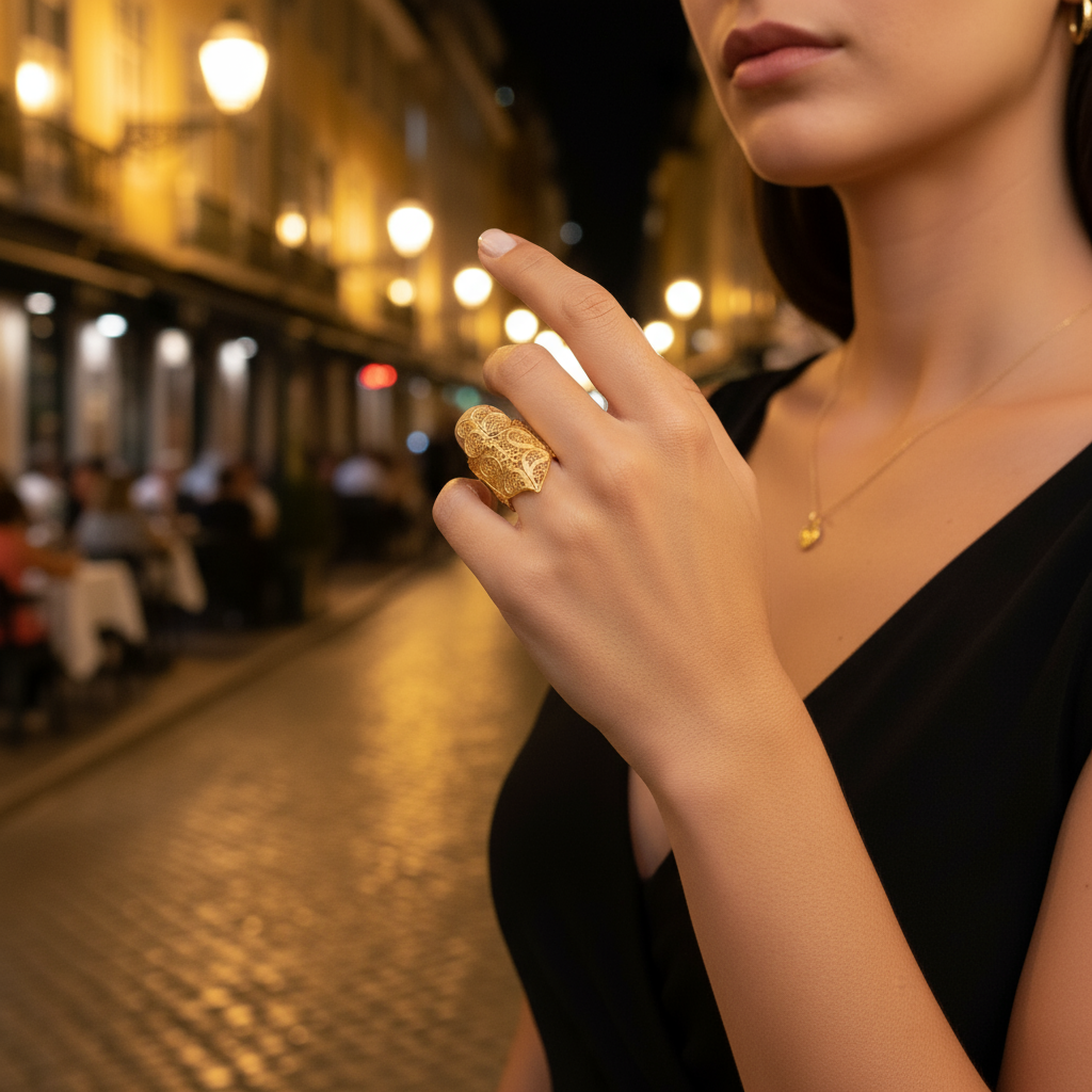 Heart of Viana Statement Ring [19.2Kt. Gold]