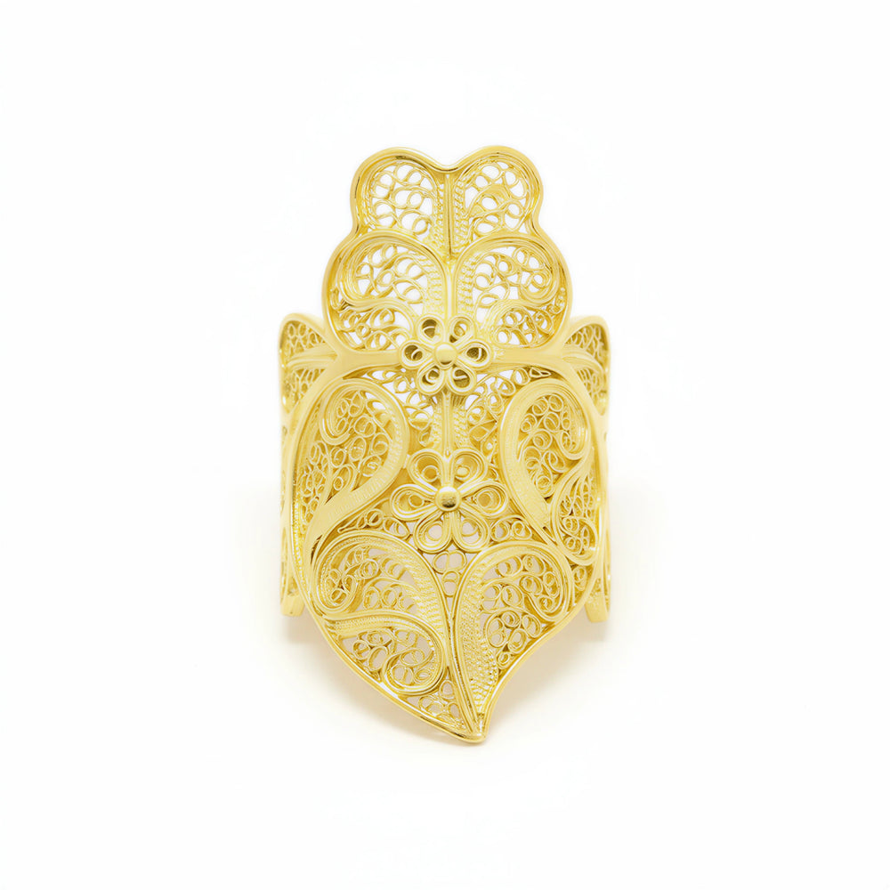 Bague Cœur de Viana - Statement [Argent plaqué or]