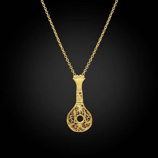 Portuguese Guitar Necklace [19.2Kt. Gold]