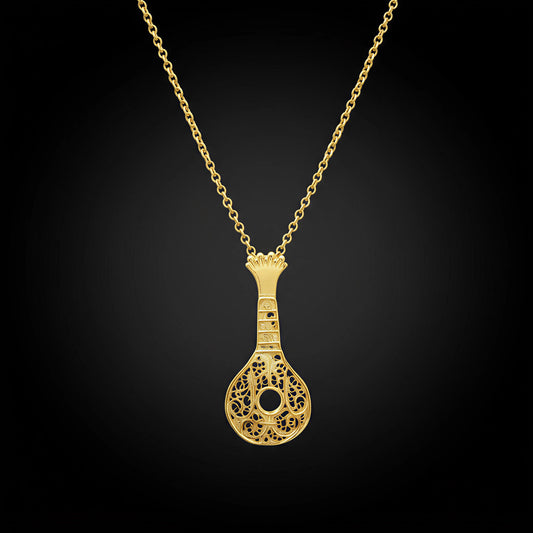Portuguese Guitar Necklace [19.2Kt. Gold]