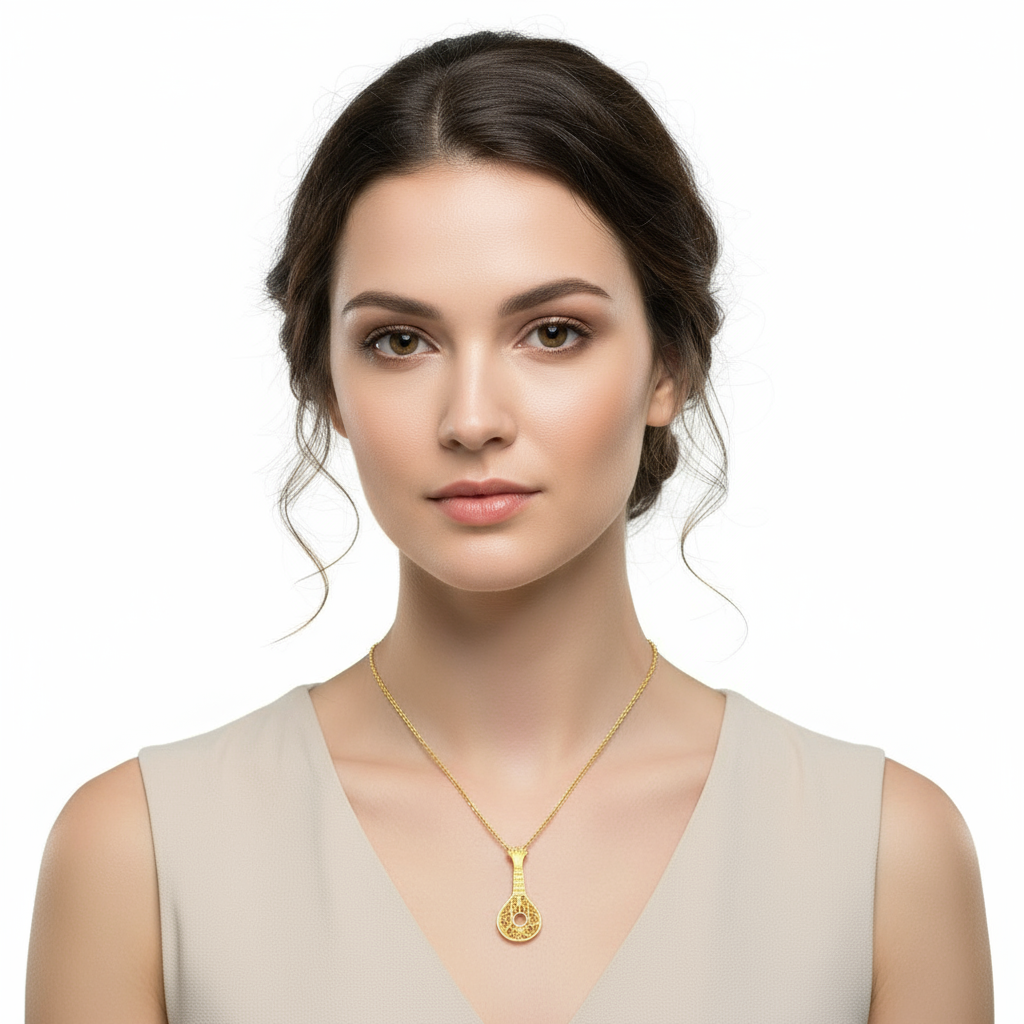 Portuguese Guitar Necklace [Gold Plated Silver]