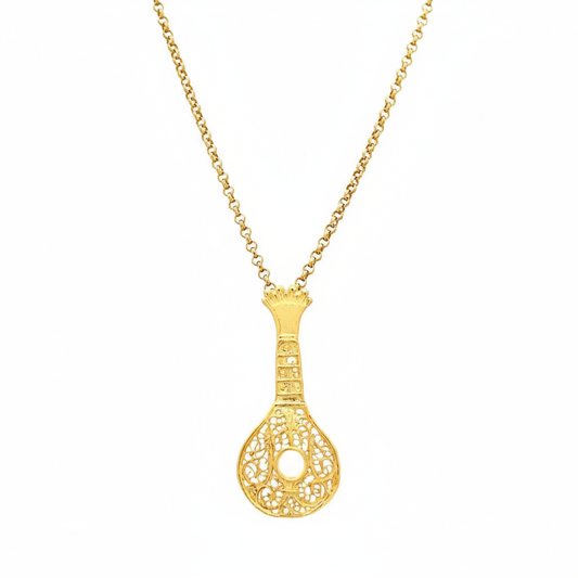 Portuguese Guitar Necklace [Gold Plated Silver]