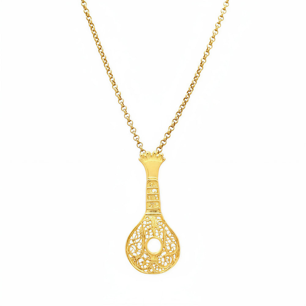 Collier guitare portugaise [argent plaqué or]