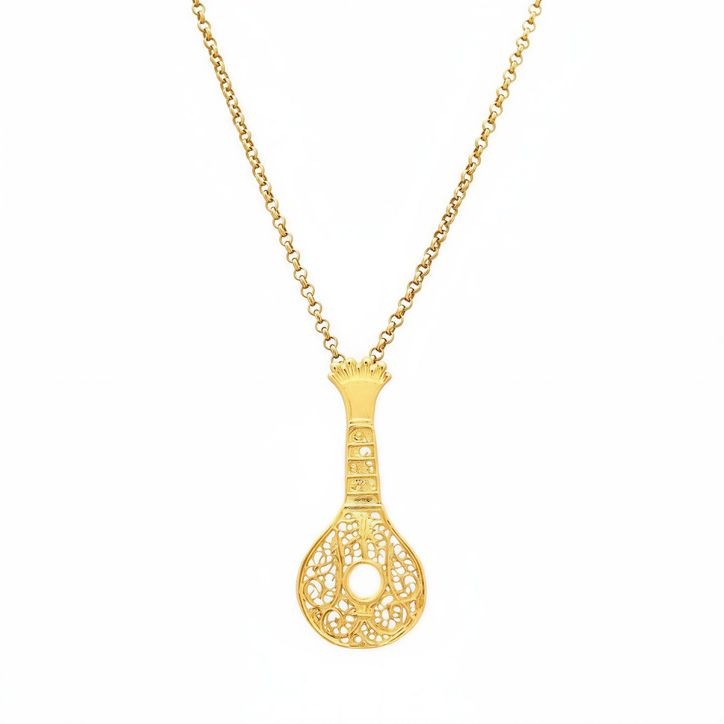 Portuguese Guitar Necklace [Gold Plated Silver]
