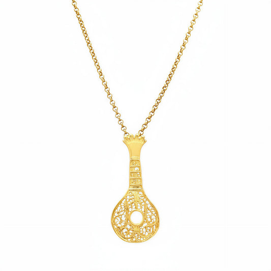 Portuguese Guitar Necklace [Gold Plated Silver]