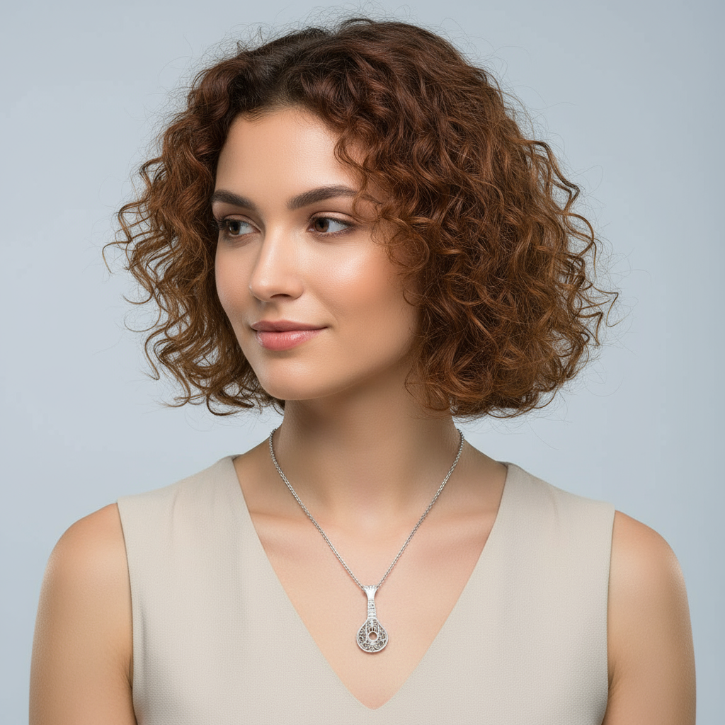 Portuguese Guitar Necklace [Silver]