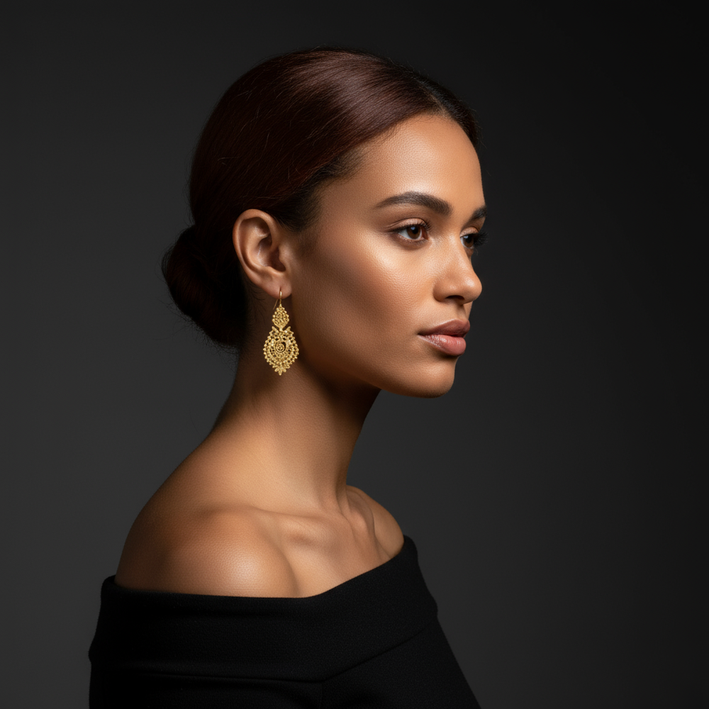 Brincos Rainha [Ouro 19,2Kt]