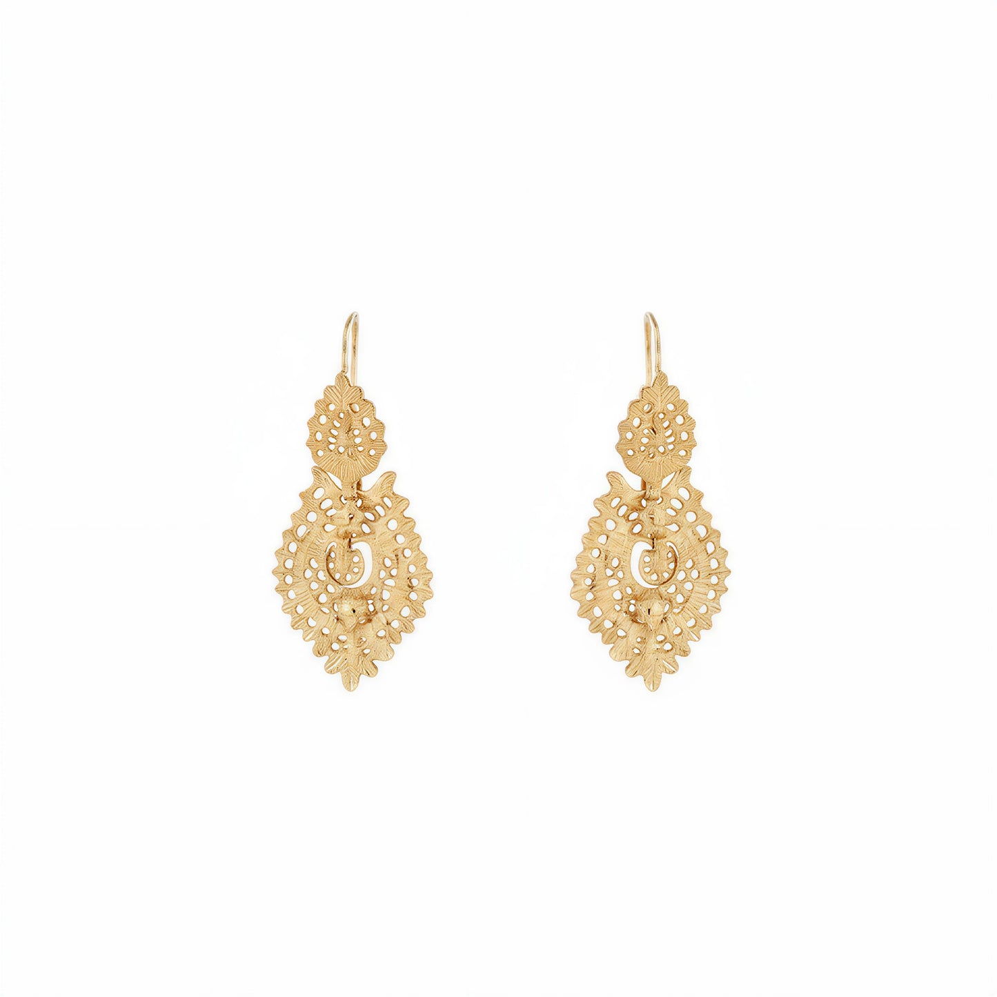 Queen Earrings [Gold Plated Silver]