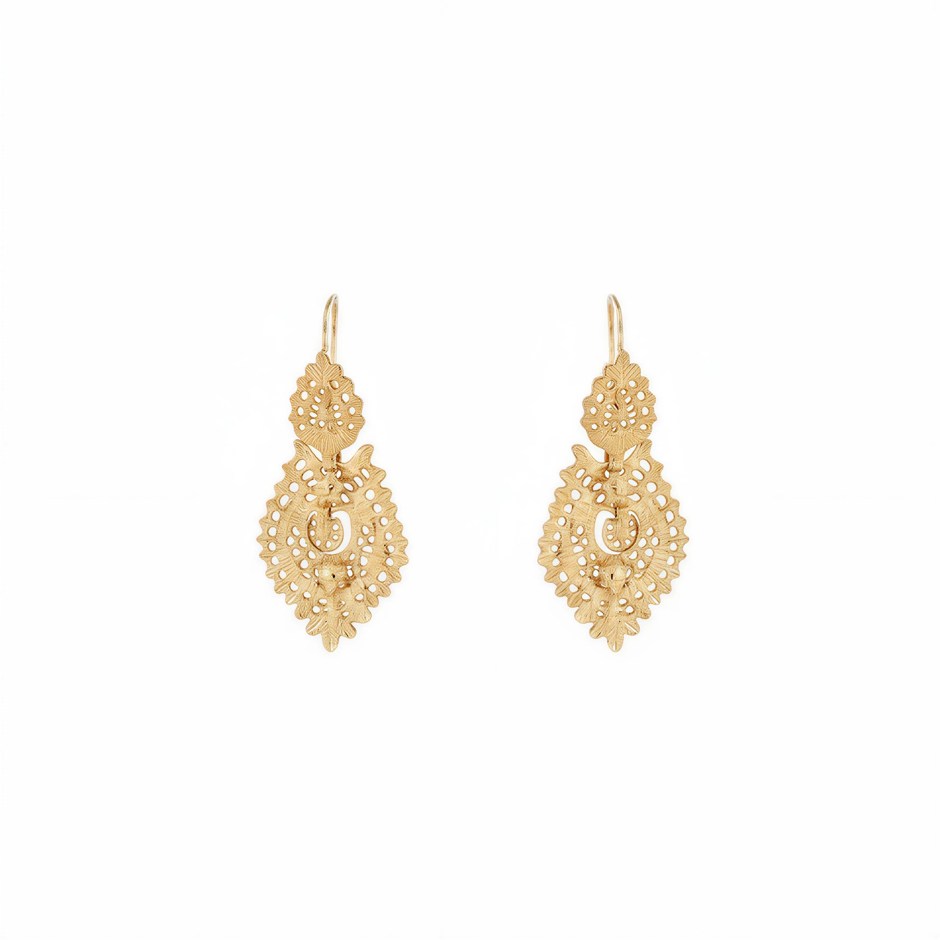 Queen Earrings [Gold Plated Silver]