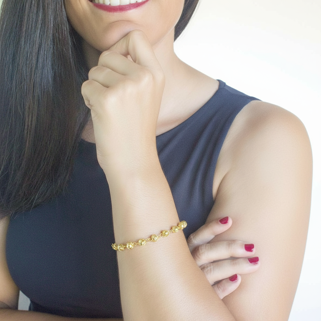 Viana Bead Bracelet [Gold Plated Silver]