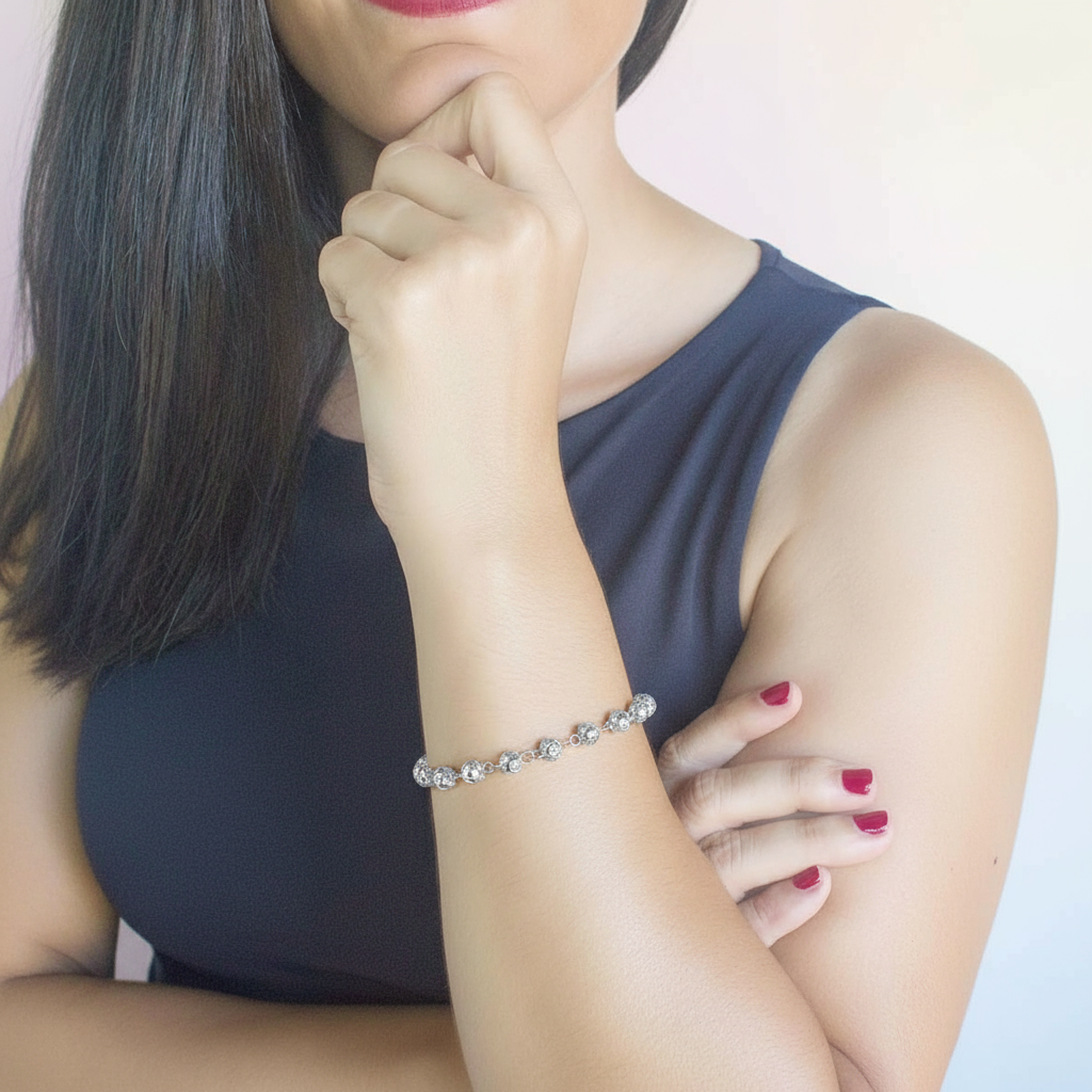 Viana Bead Bracelet [Silver]