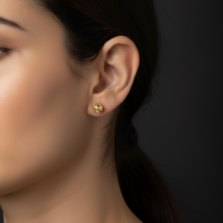 Viana Bead Earrings [19.2Kt. Gold]