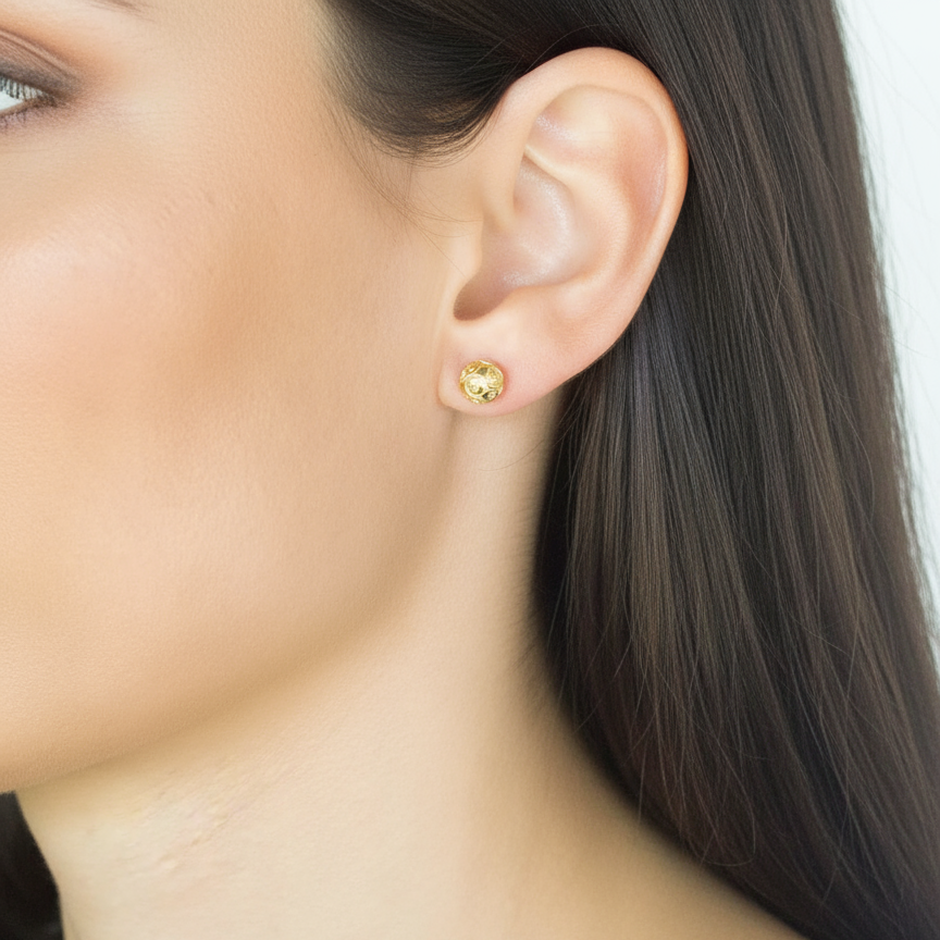 Viana Bead Earrings [Gold Plated Silver]