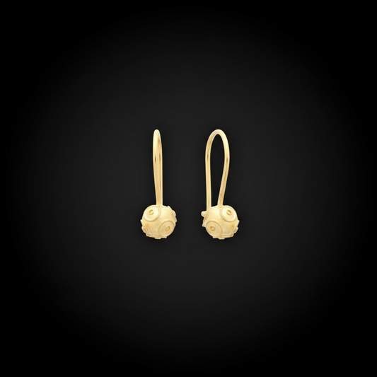 Viana Bead Pendant Earrings [19.2Kt. Gold]