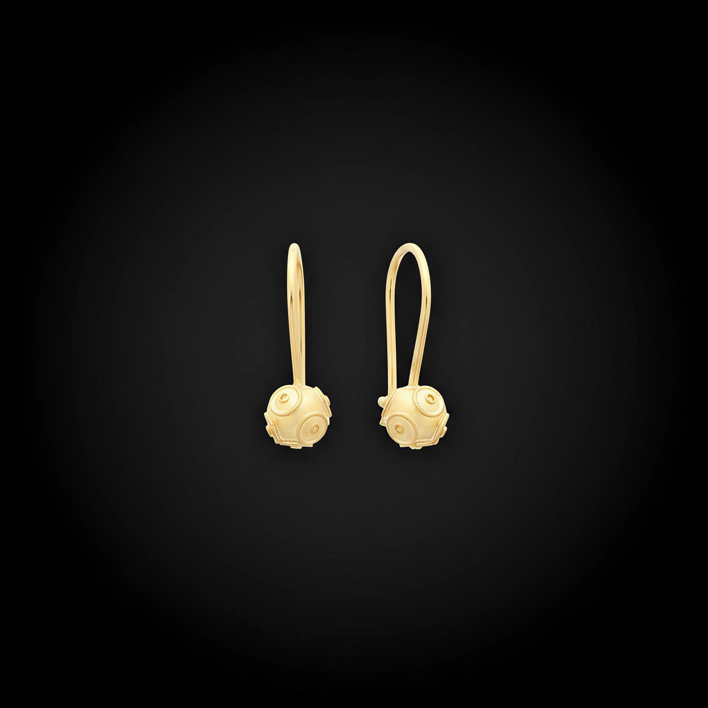 Viana Bead Pendant Earrings [19.2Kt. Gold]