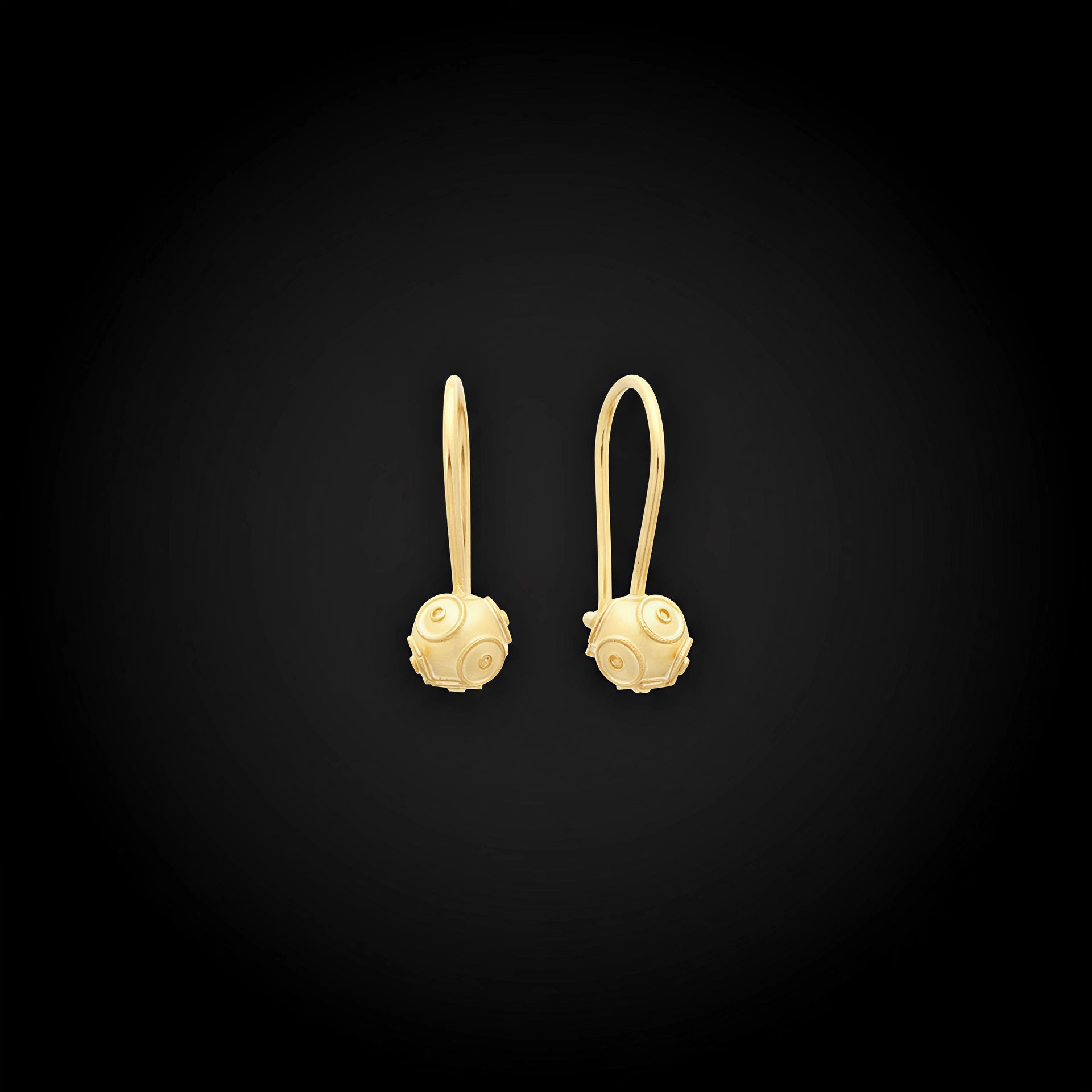 Viana Bead Pendant Earrings [19.2Kt. Gold]