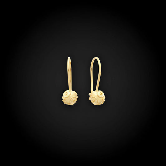 Viana Bead Pendant Earrings [19.2Kt. Gold]
